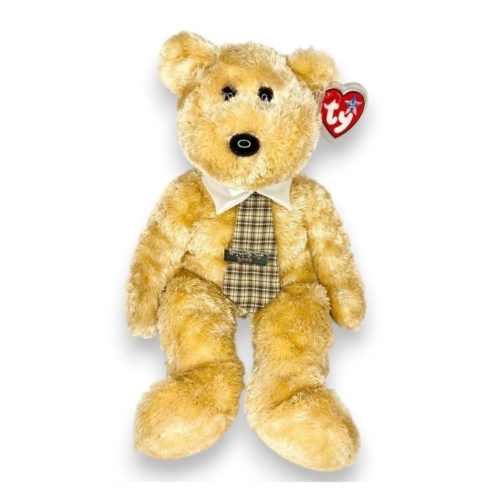 Dad-e the Bear | World's Best Dad Bear | Mint Heart Tag TY Beanie Buddy